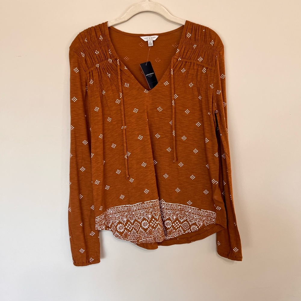 Lucky Brand peasant shirt | Size S